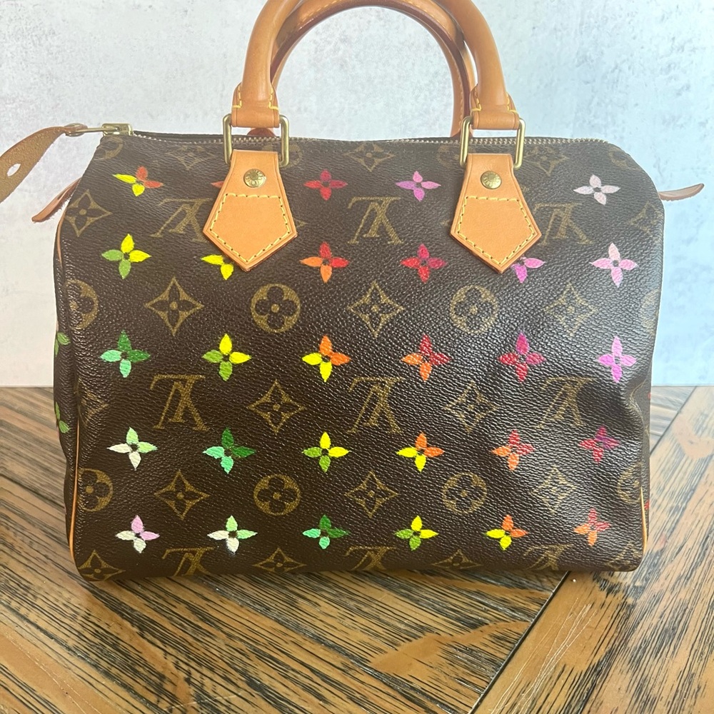 Louis Vuitton speedy 25 Vintage hand painted. - Picture 11 of 13